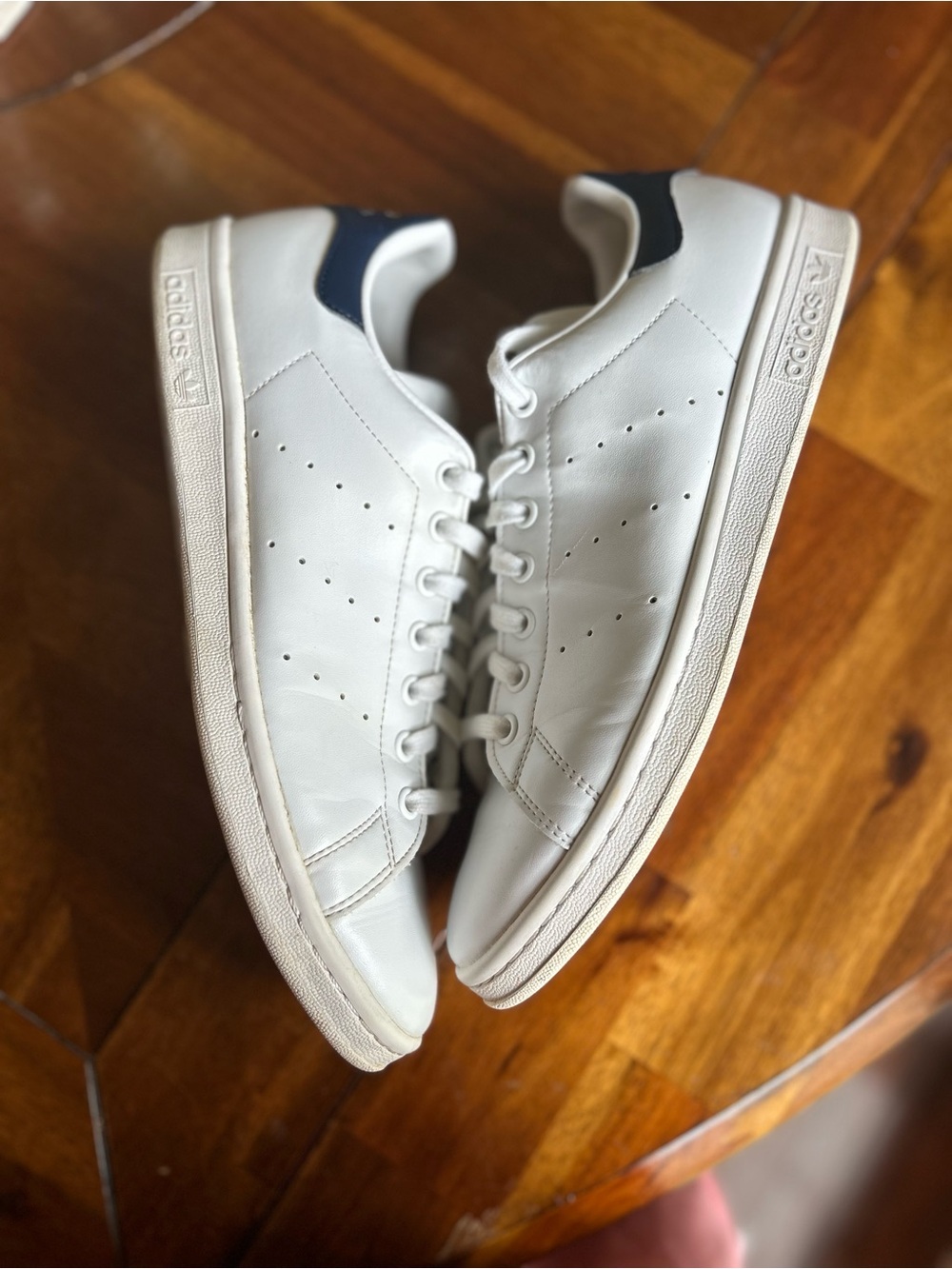 Adidas Stan Smith Primegreen White Navy Sneakers Men’s 10.5 FX5501 - Picture 5 of 11